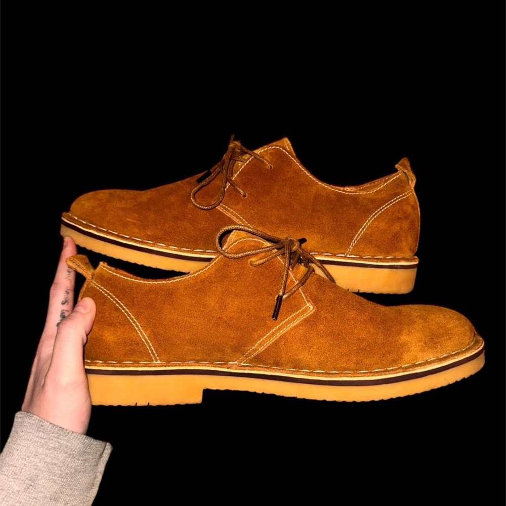 Propet Men's Brown Suede Oxfords